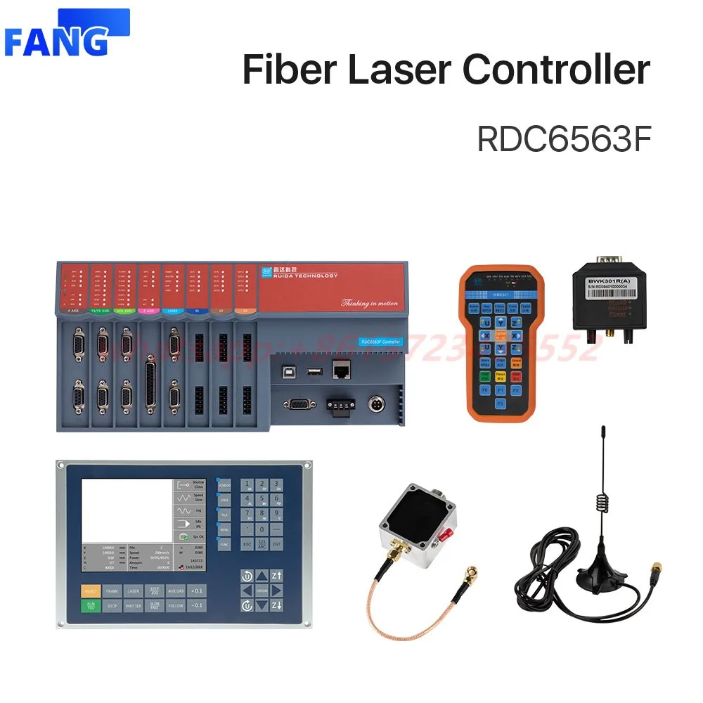 Система управления волоконным лазером Ruida RDC6563F автоматически калибрует 3-осевой станок для лазерной гравировки и резки 1064 нм волоконным лазером . ' - ' . 0