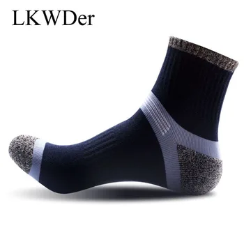 LKWDer, 3 Пары/лот, Хлопковые мужские носки, Компрессионные дышащие носки Для мальчиков, Контрастный цвет, Стандартные Meias, Хорошее качество, Прозрачные рабочие носки