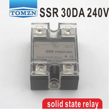 30DA SSR YHD2430A Управление 3-32 В постоянного тока на выходе 12 ~ 240VAC однофазное твердотельное реле